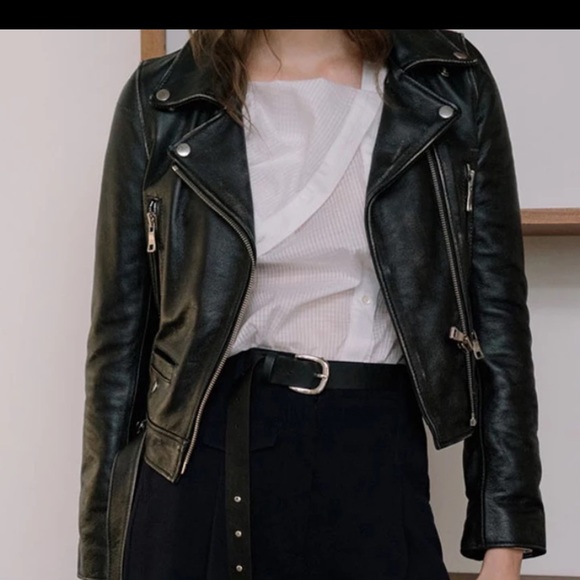 Black Faux Leather Jacket #163 - Picture 15 of 15